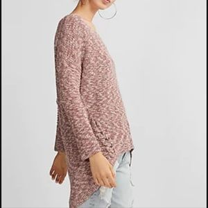 Lace-Up Side Tunic Sweater